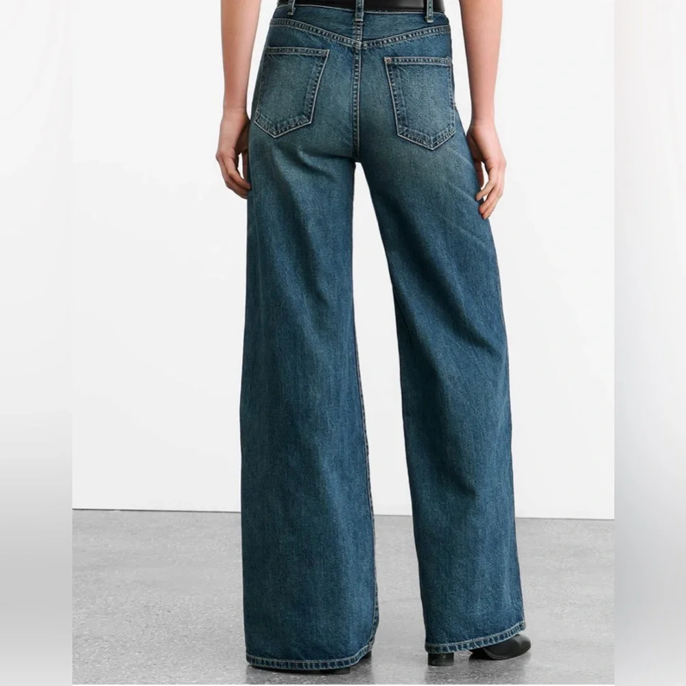 Nili Lotan Dark Blue Flare Jeans - Picture 3 of 7